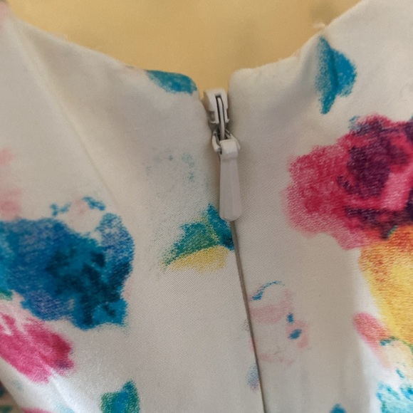 Anthropologie Maeve Tea Garden Sheath Dress Sleeveless Ivory Floral size 4 - Picture 11 of 13